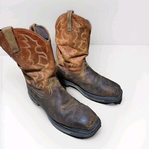 Ariat WorkHog Mens Size 13EE  Steel Toe  Boots  Western 100D6961 Brown Orange